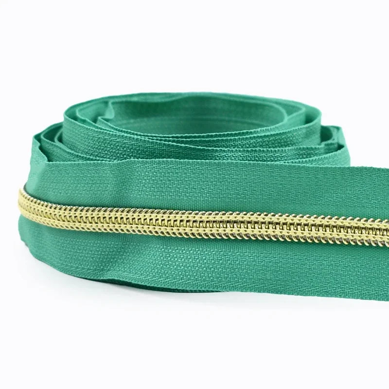 Nylon Zipper Tape Set with Metal Teeth for DIY Sewing