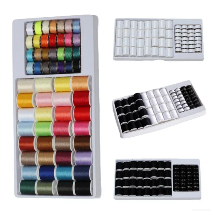 Polyester Sewing Thread Set with Bobbins for DIY Sewing Projects