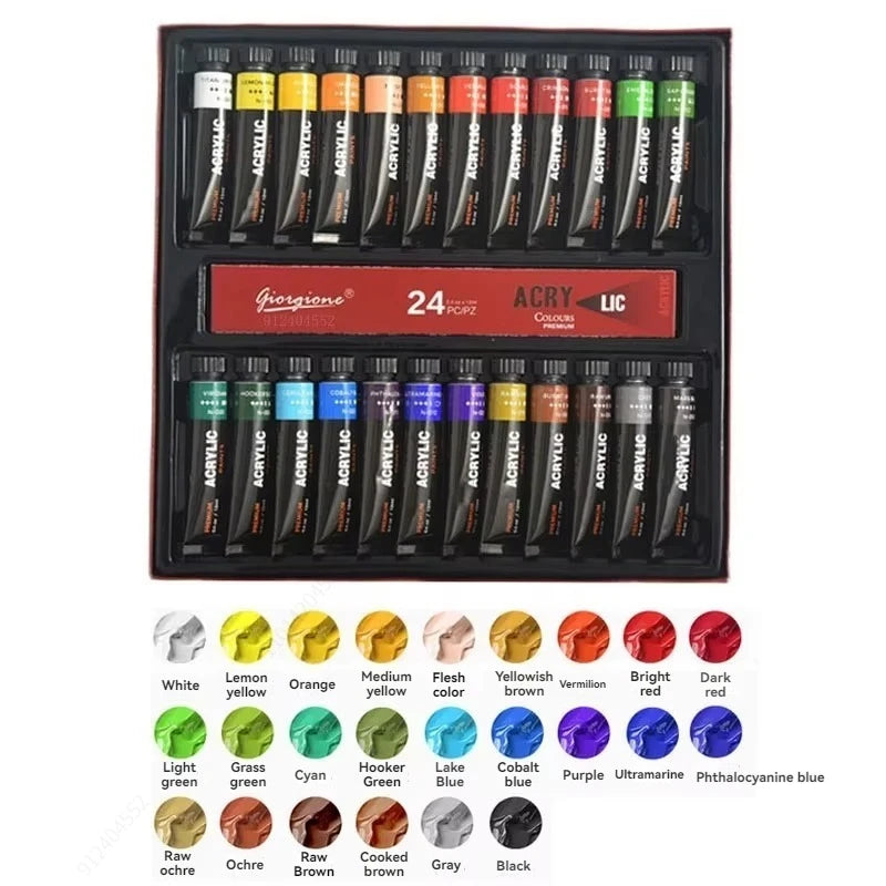Acrylic Paint Set Multi-Color Art Supplies for DIY Craft Painting