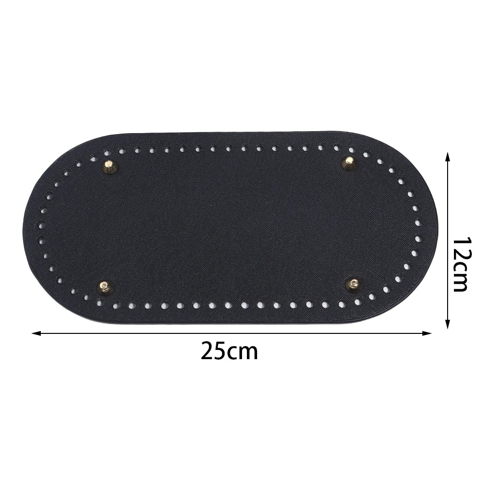 PU Leather Crochet Bag Bottom for DIY Knitting and Weaving Crafts
