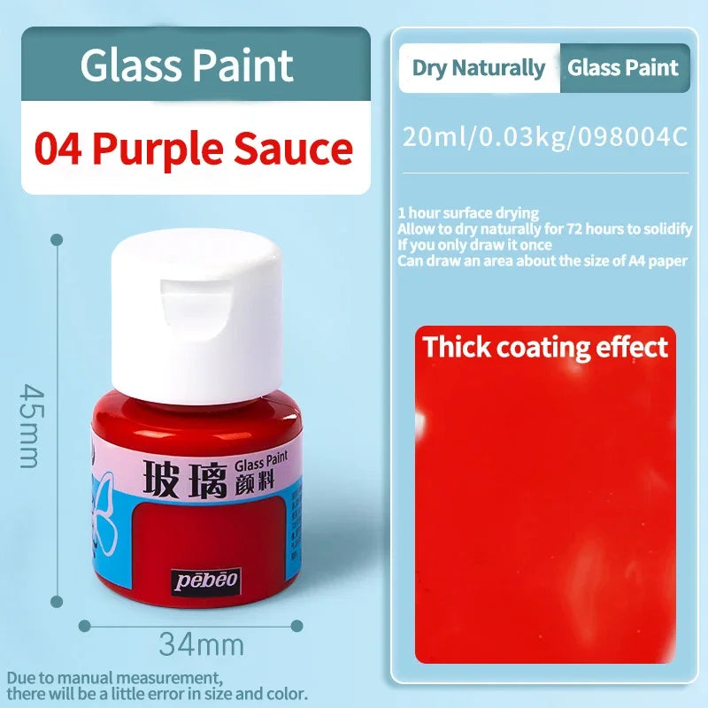 Waterproof Glass Acrylic Paint Set for DIY Art and Craft Projects