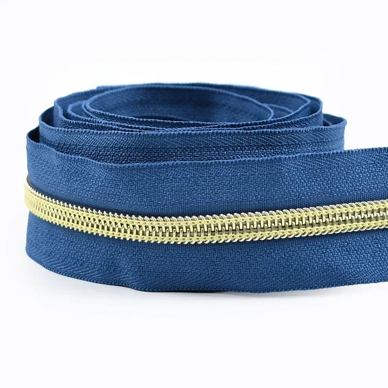 Nylon Zipper Tape Set with Metal Teeth for DIY Sewing