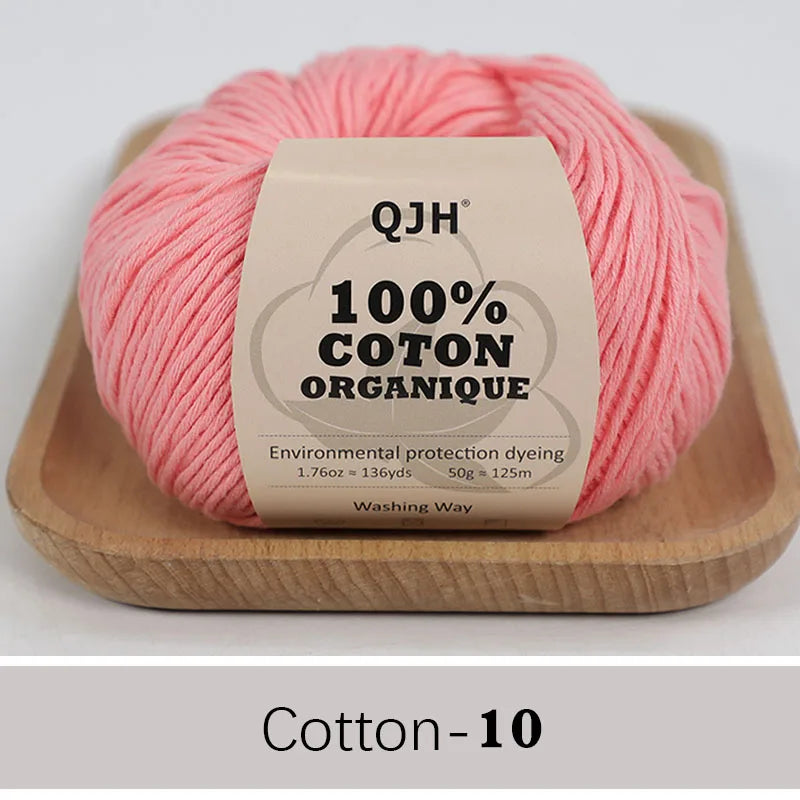 Soft Cotton Baby Yarn Set for Crochet and Knitting Crafts