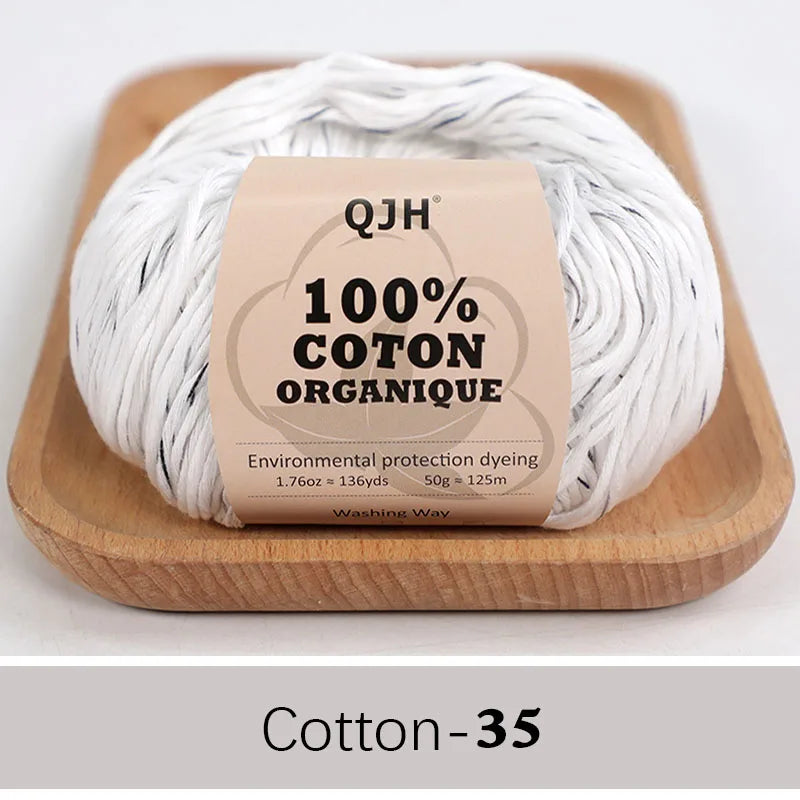 Soft Cotton Baby Yarn Set for Crochet and Knitting Crafts