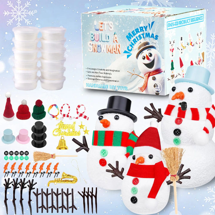 DIY Christmas Snowman Resin Craft Kit Educational Party Favor for Kids