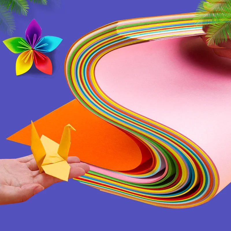 Colorful Origami Paper Set for DIY Kids Handmade Craft Projects