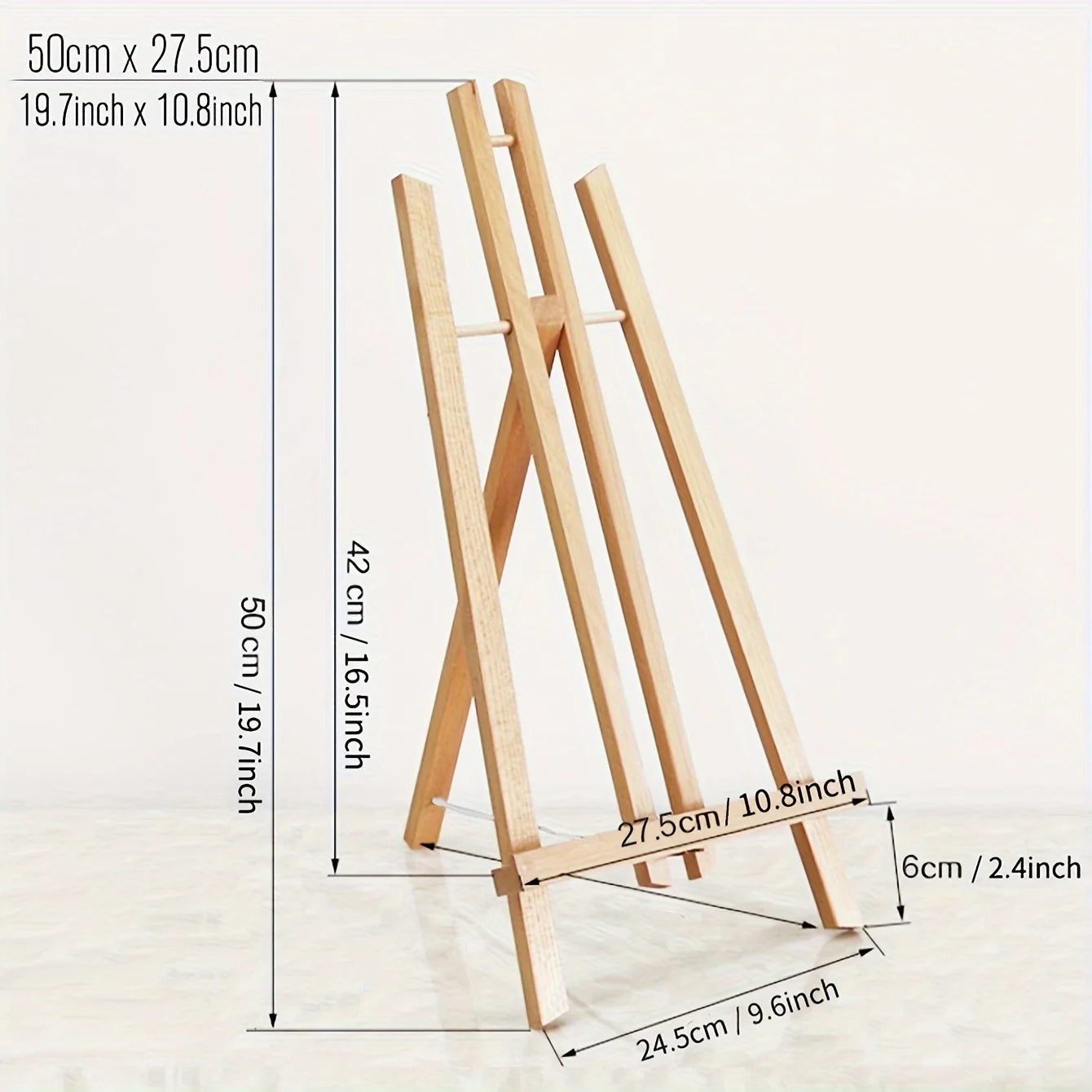 Portable Wooden Desktop Easel Foldable Painting Display Stand for Art