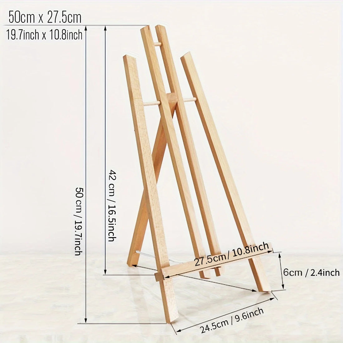 Portable Wooden Desktop Easel Foldable Painting Display Stand for Art