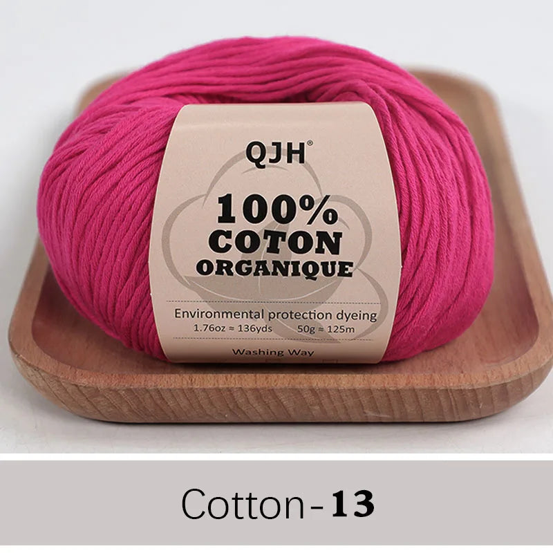 Soft Cotton Baby Yarn Set for Crochet and Knitting Crafts