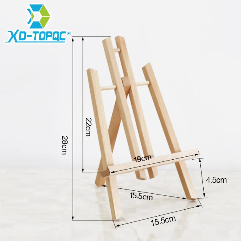 Portable Wooden Desktop Easel Foldable Painting Display Stand for Art