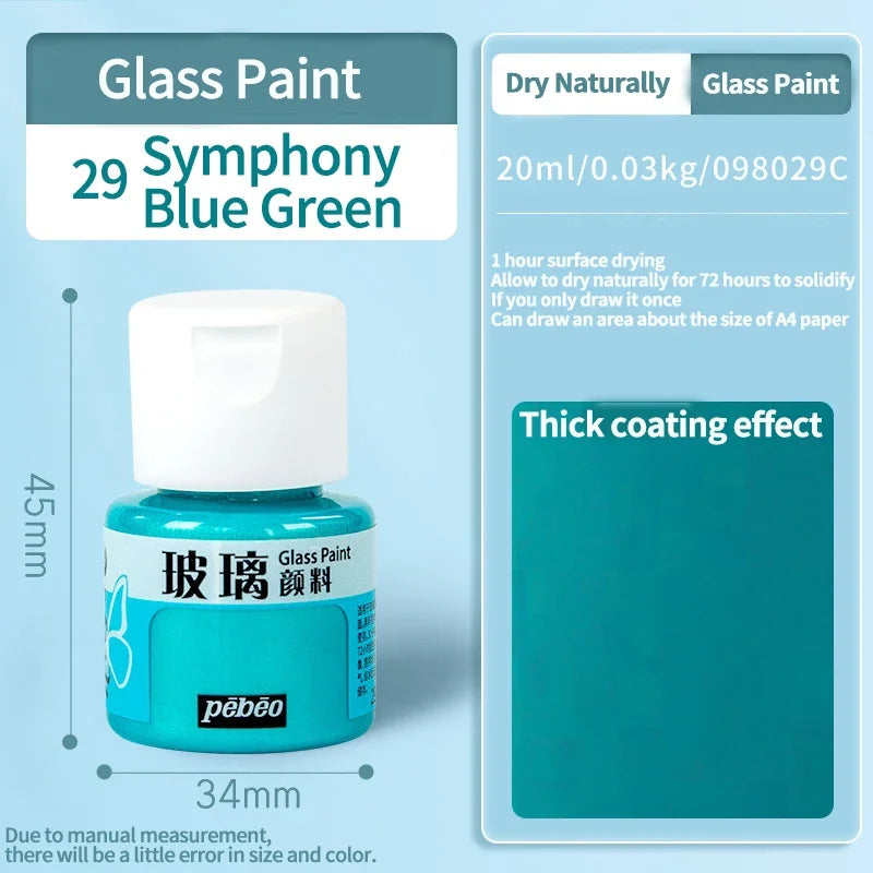 Transparent Glass Paint Set for DIY Stained Glass Art Crafts