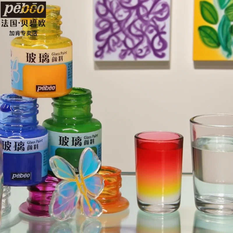 Transparent Glass Paint Set for DIY Stained Glass Art Crafts