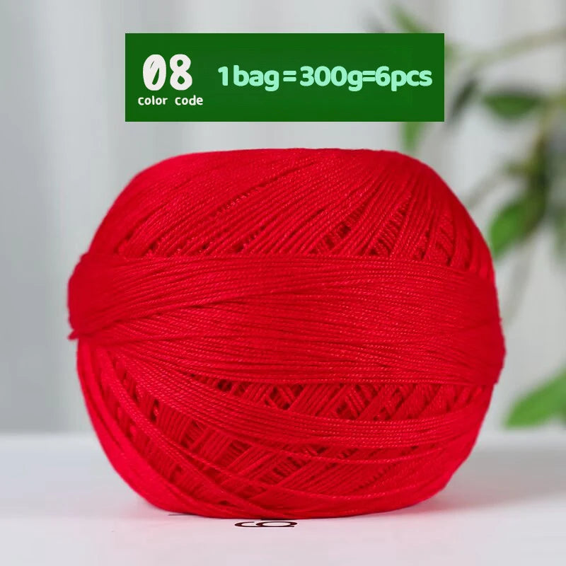 Fine Lace Crochet Yarn for Summer Knitting and DIY Crafts