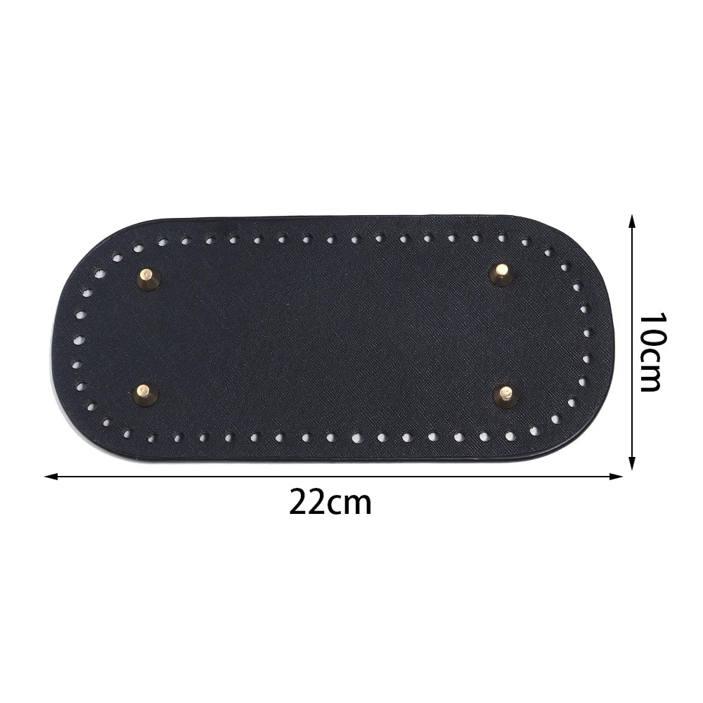PU Leather Crochet Bag Bottom for DIY Knitting and Weaving Crafts