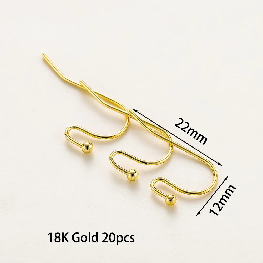 20pc Gold Plated Earring Wires & Hook Findings Set | 6 Styles | DIY Jewelry Making