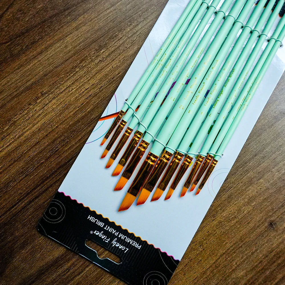 Professional Nylon Paint Brush Set for Acrylic Watercolor and Oil