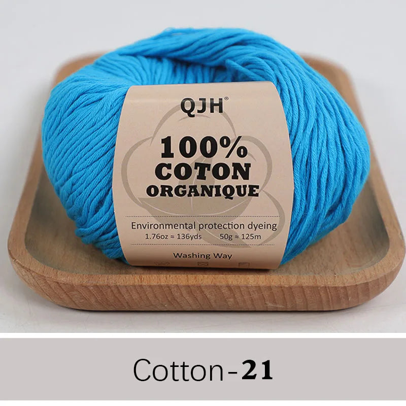 Soft Cotton Baby Yarn Set for Crochet and Knitting Crafts
