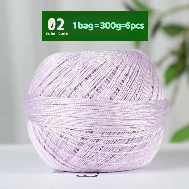 Fine Lace Crochet Yarn for Summer Knitting and DIY Crafts