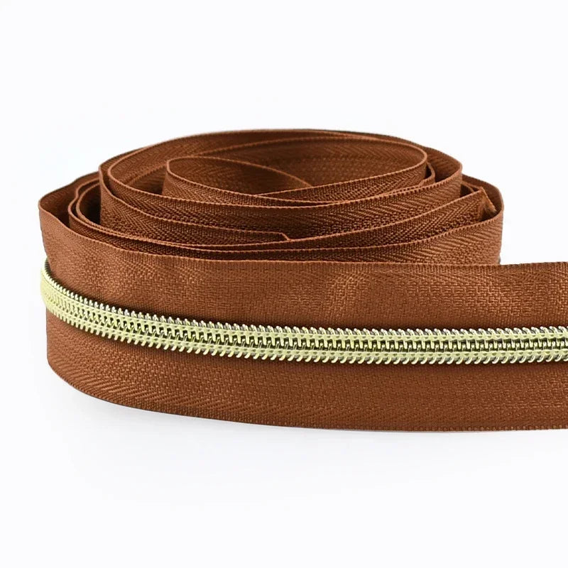 Nylon Zipper Tape Set with Metal Teeth for DIY Sewing