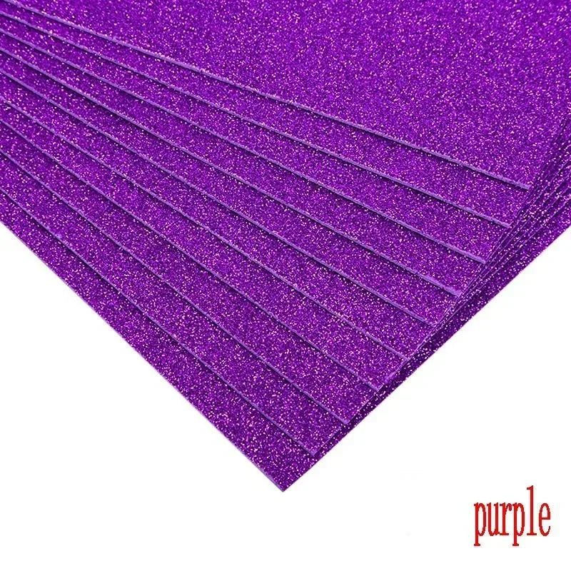 Glitter Foam Paper Sheets for DIY Crafts and Handmade Projects