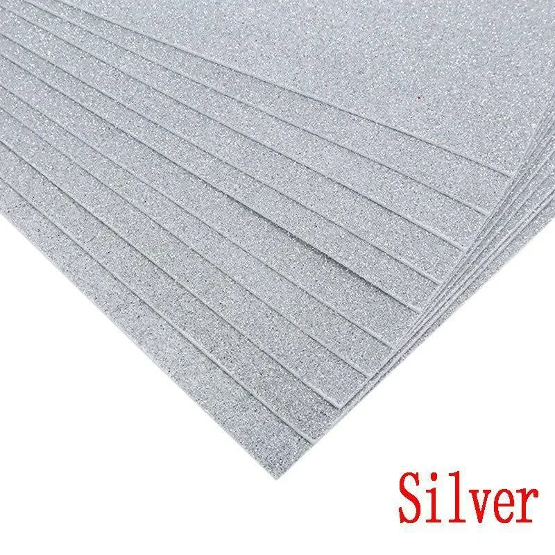 Glitter Foam Paper Sheets for DIY Crafts and Handmade Projects