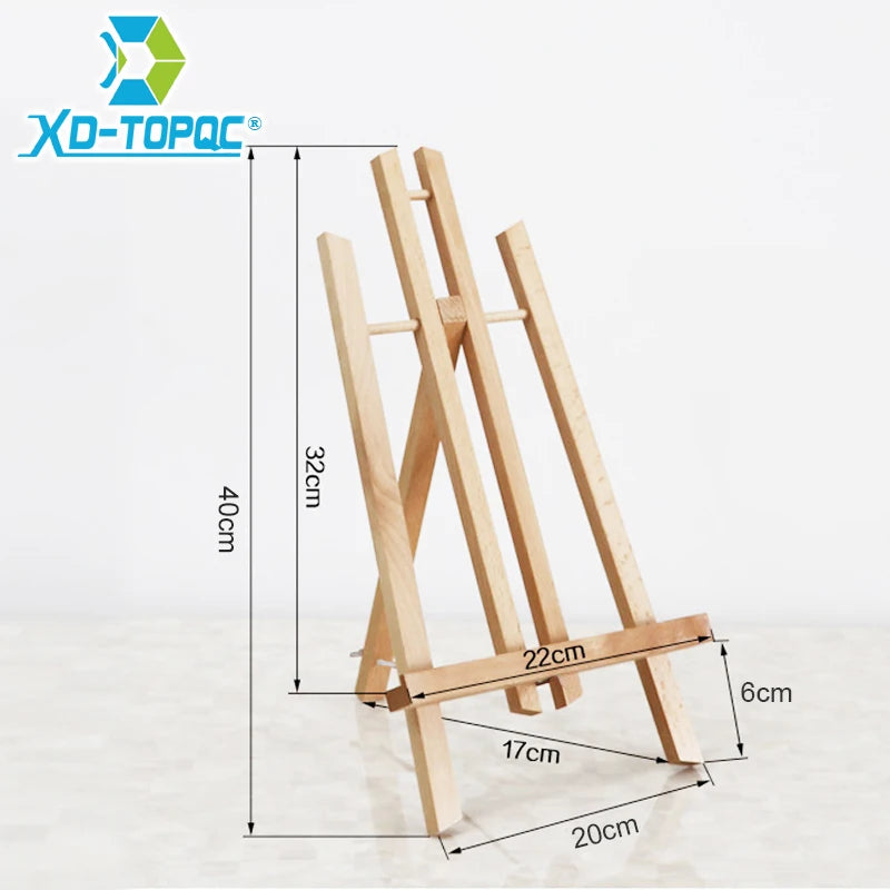 Portable Wooden Desktop Easel Foldable Painting Display Stand for Art