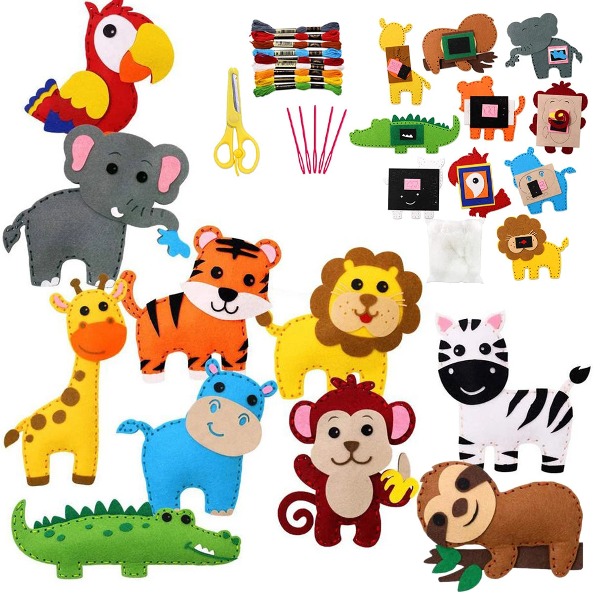 DIY Forest Animal Sewing Felt Plush Craft Kit for Kids