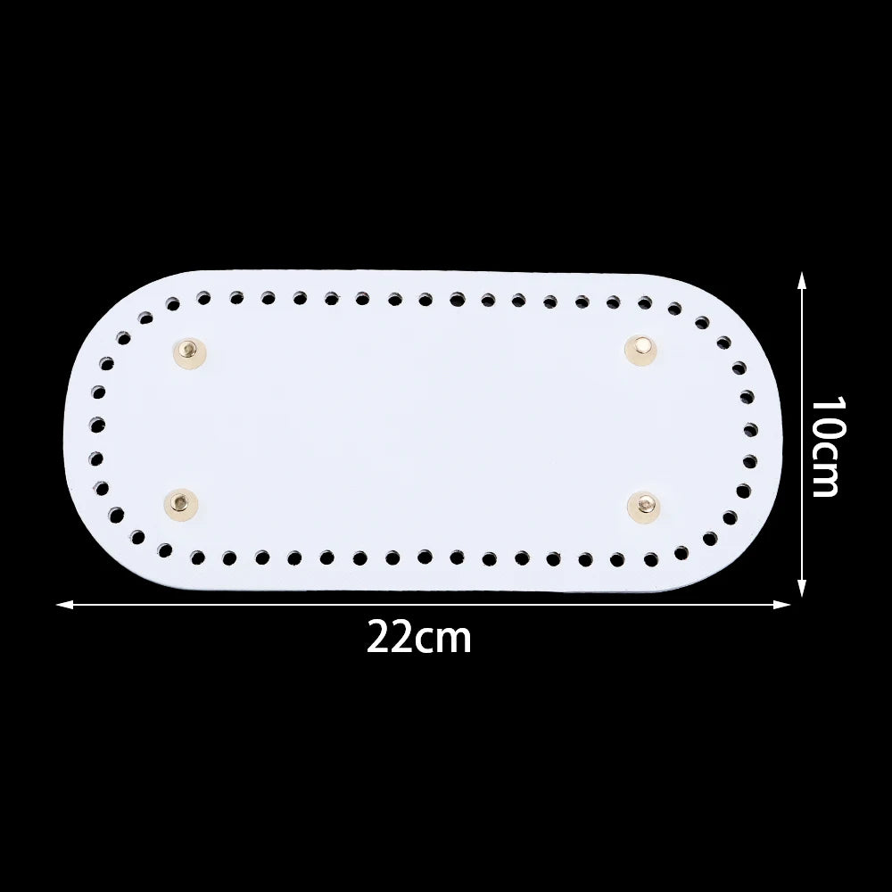 PU Leather Crochet Bag Bottom for DIY Knitting and Weaving Crafts