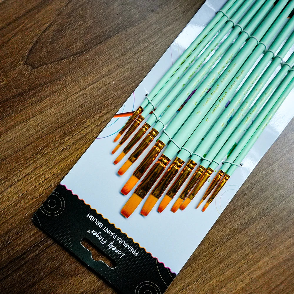 Professional Nylon Paint Brush Set for Acrylic Watercolor and Oil