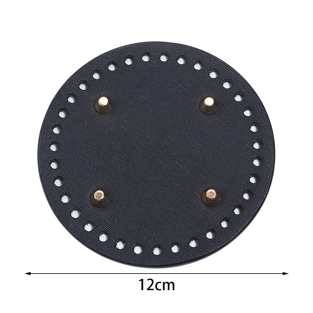 PU Leather Crochet Bag Bottom for DIY Knitting and Weaving Crafts
