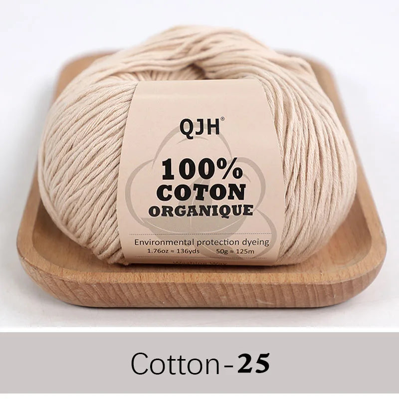 Soft Cotton Baby Yarn Set for Crochet and Knitting Crafts