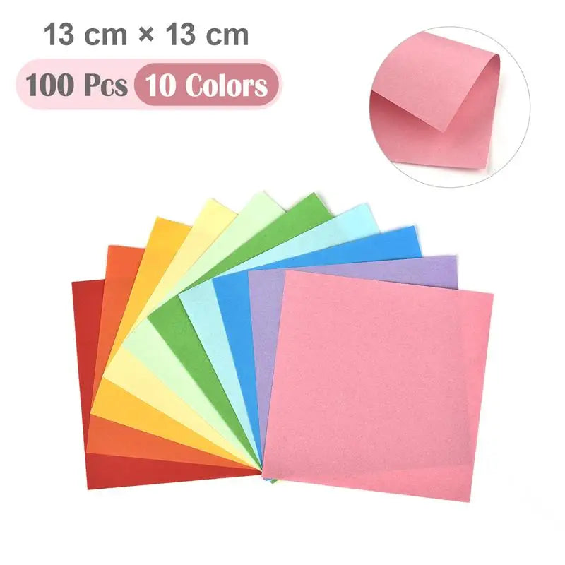 Colorful Double-Sided Origami Paper Set for DIY Kids Crafts Projects