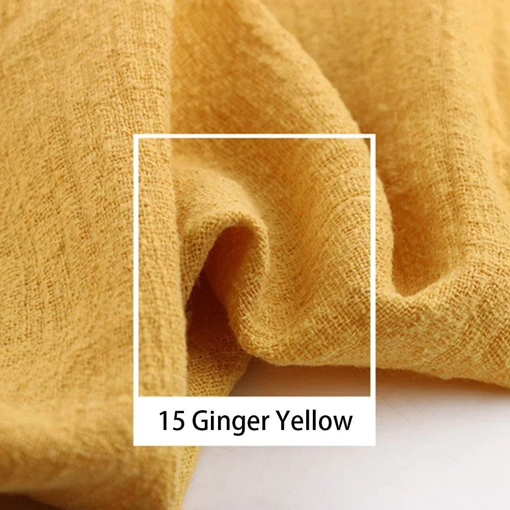 Organic Linen Cotton Fabric for DIY Sewing and Patchwork Crafts