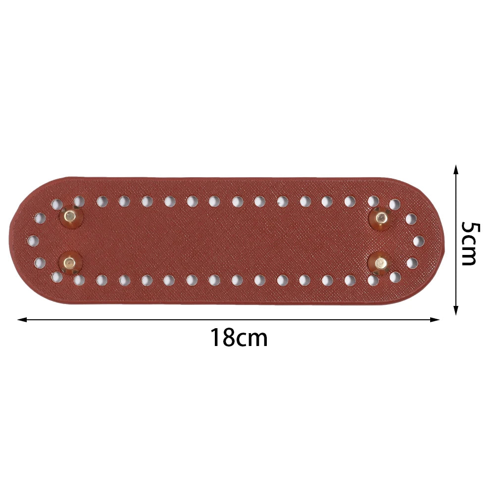 PU Leather Crochet Bag Bottom for DIY Knitting and Weaving Crafts