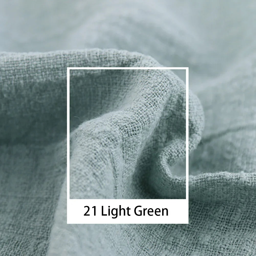 Organic Linen Cotton Fabric for DIY Sewing and Patchwork Crafts