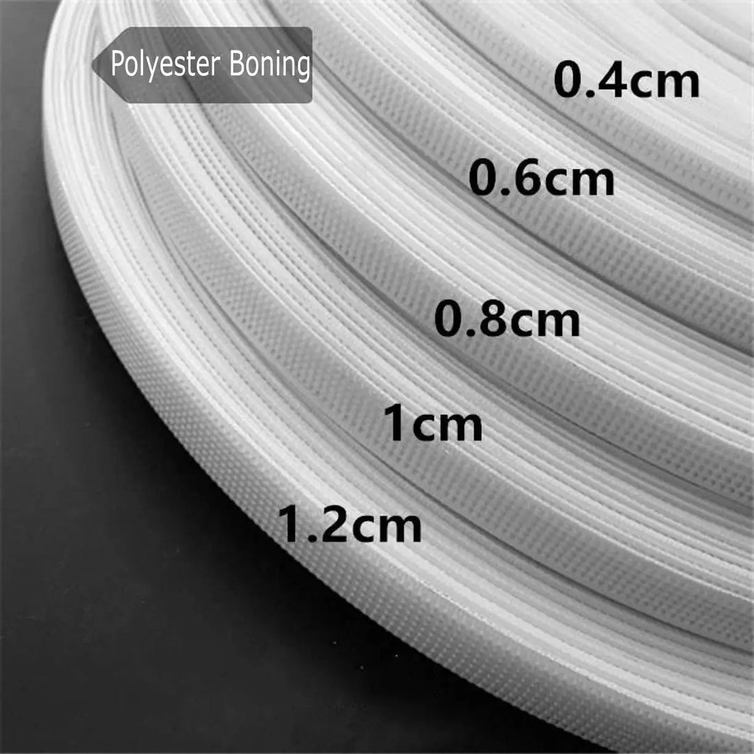 White Polyester Boning Roll for Wedding Dress and Corset Sewing