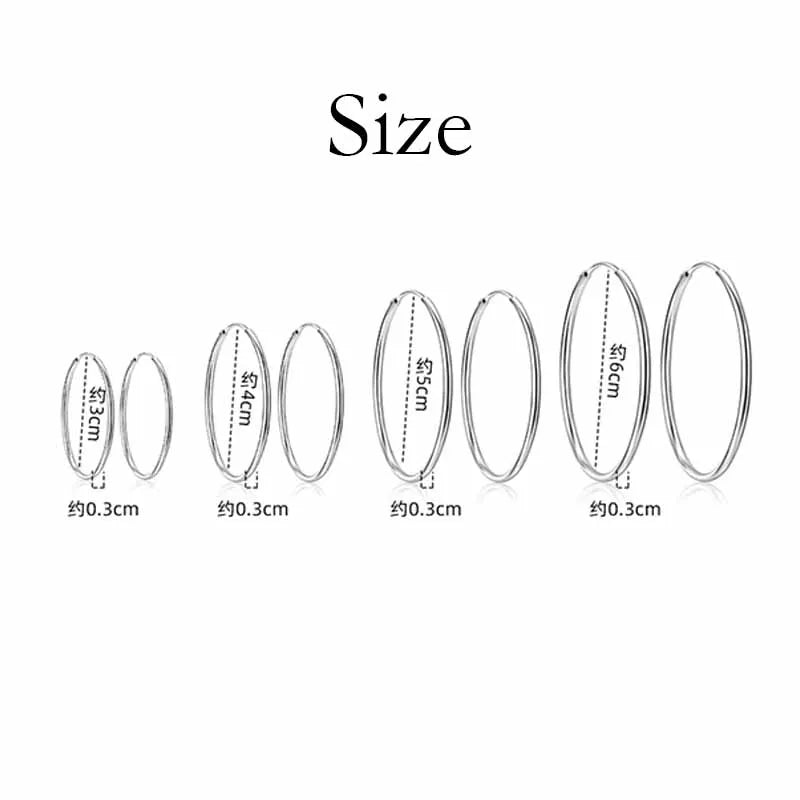 Handcrafted 925 Sterling Silver Hoop Earrings