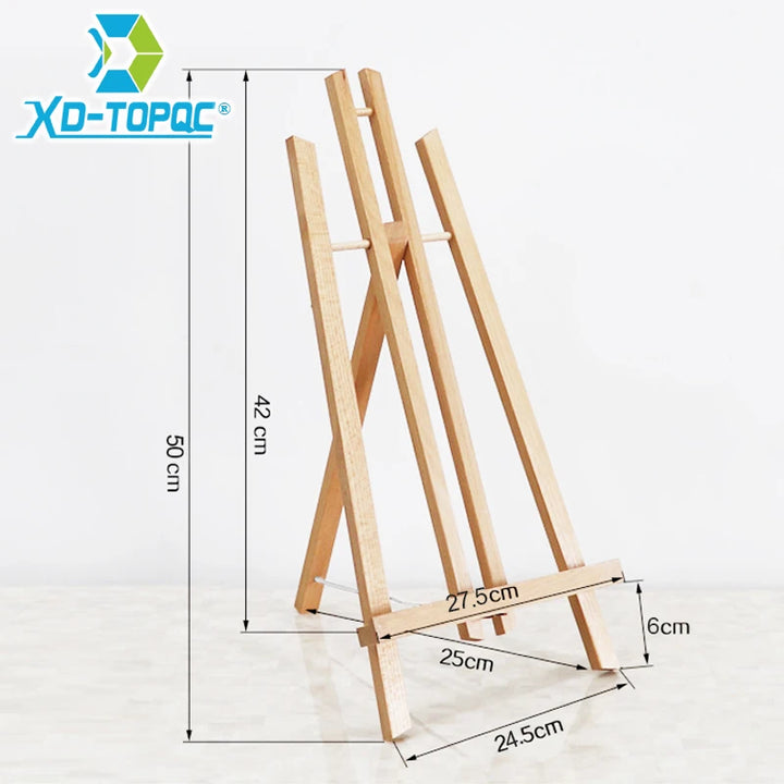 Portable Wooden Desktop Easel Foldable Painting Display Stand for Art