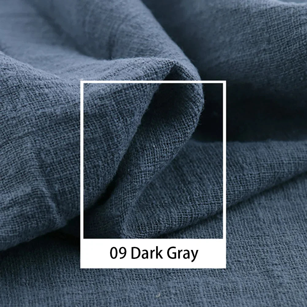 Organic Linen Cotton Fabric for DIY Sewing and Patchwork Crafts