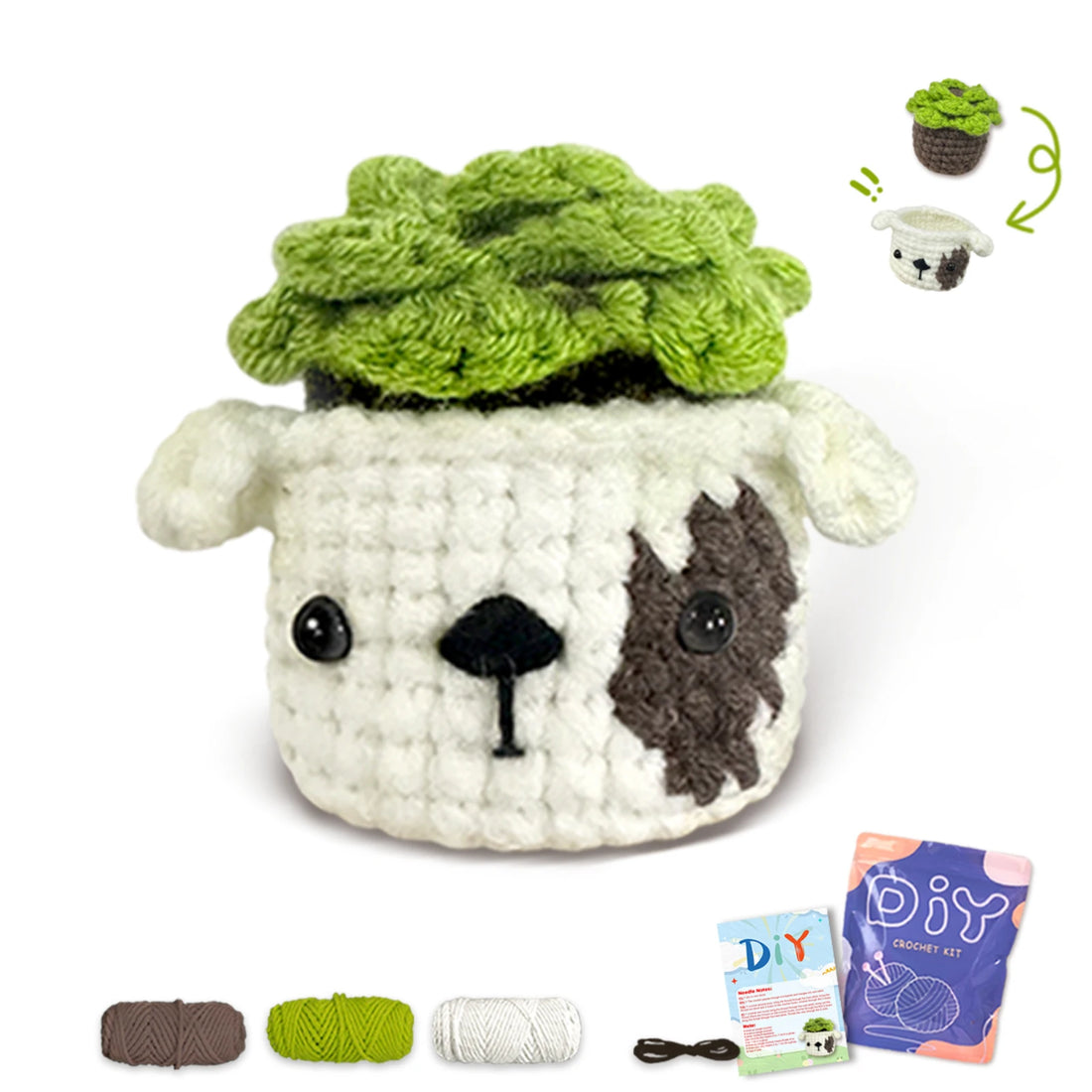 Animal Crochet Starter Kit for Beginners DIY Knitting Craft Set