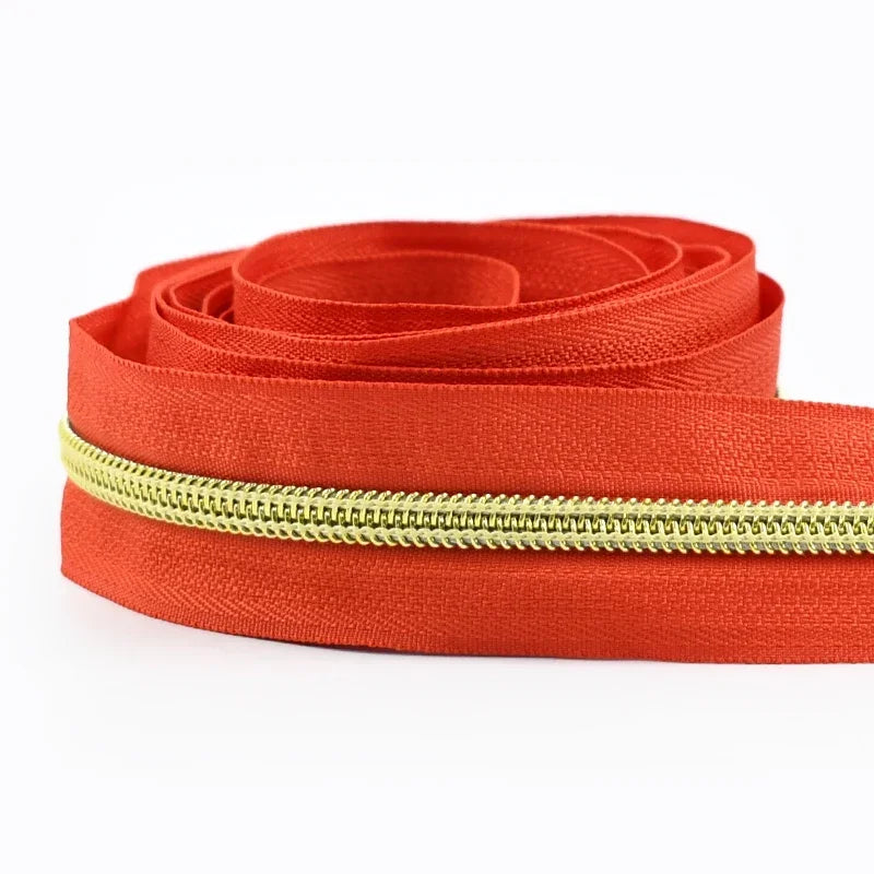 Nylon Zipper Tape Set with Metal Teeth for DIY Sewing