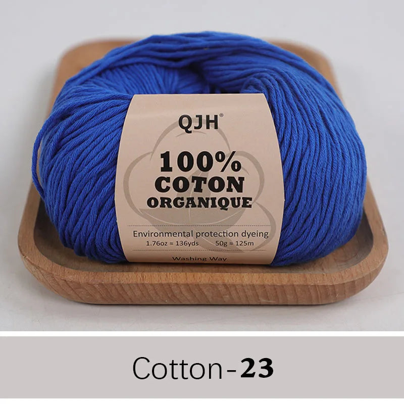 Soft Cotton Baby Yarn Set for Crochet and Knitting Crafts