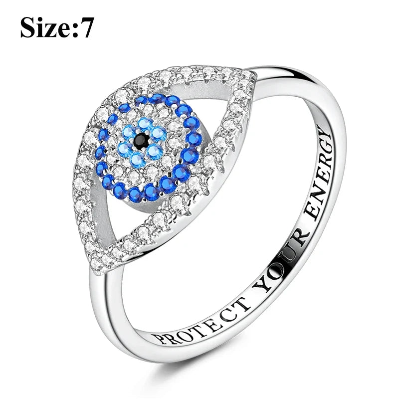 MULA Wedding Band Rings for Women Man 925 Sterling Silver Evil Eye Hand Celtic Knot Four-Leaf Clover Ring Stackable Jewelry Gift