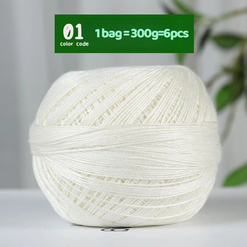 Fine Lace Crochet Yarn for Summer Knitting and DIY Crafts