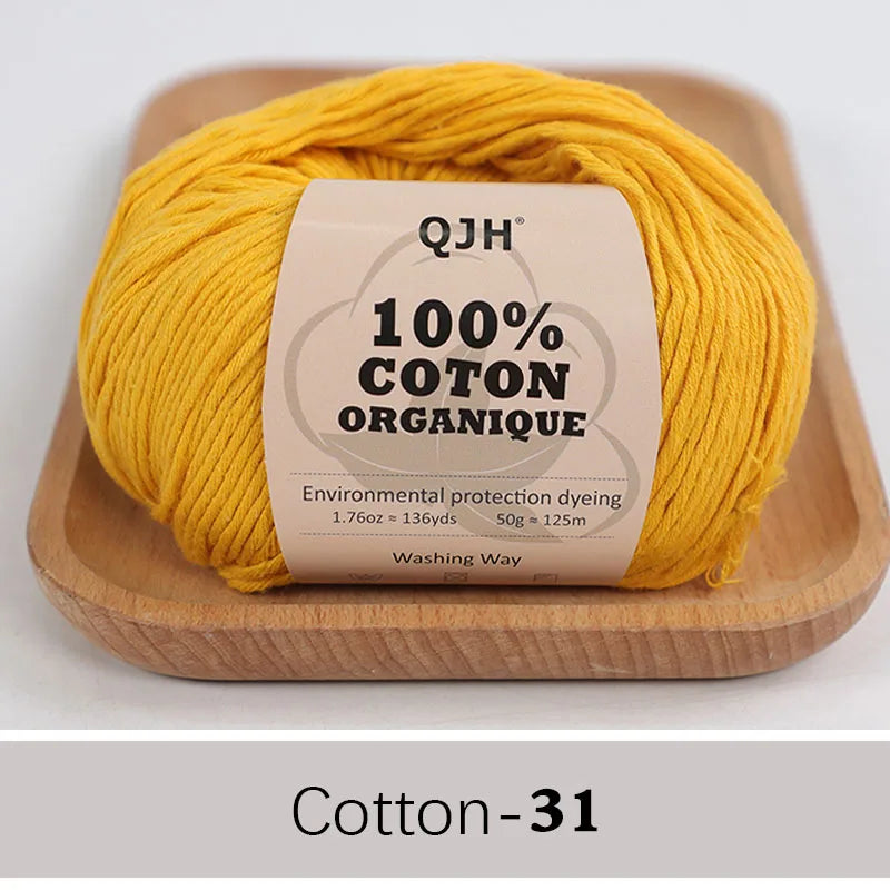 Soft Cotton Baby Yarn Set for Crochet and Knitting Crafts