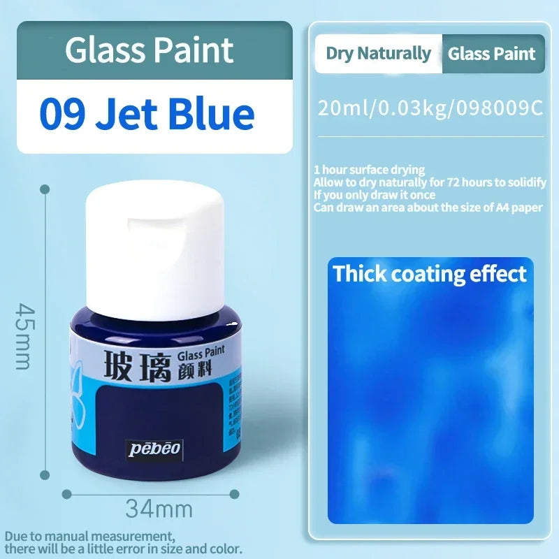 Transparent Glass Paint Set for DIY Stained Glass Art Crafts