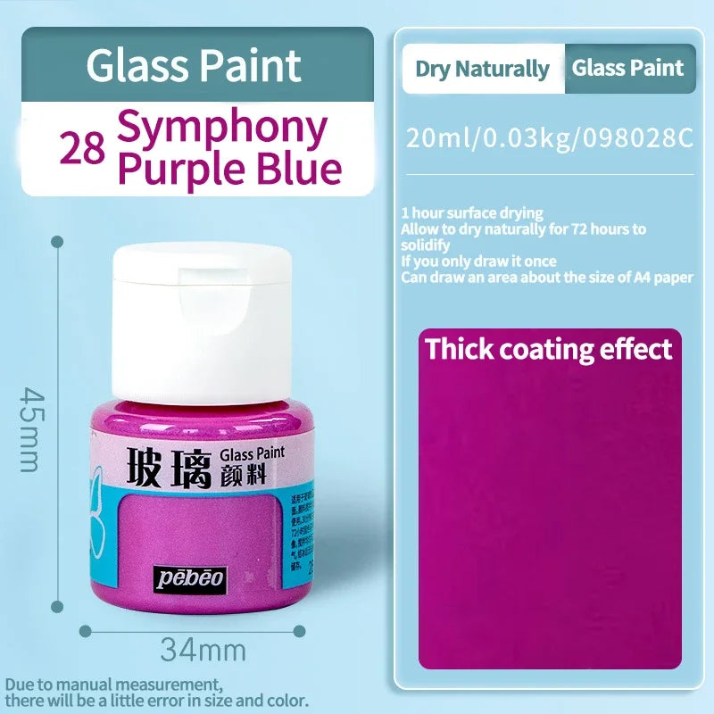 Waterproof Glass Acrylic Paint Set for DIY Art and Craft Projects