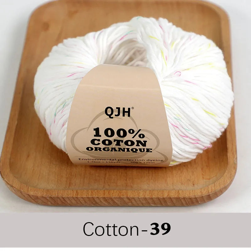 Soft Cotton Baby Yarn Set for Crochet and Knitting Crafts