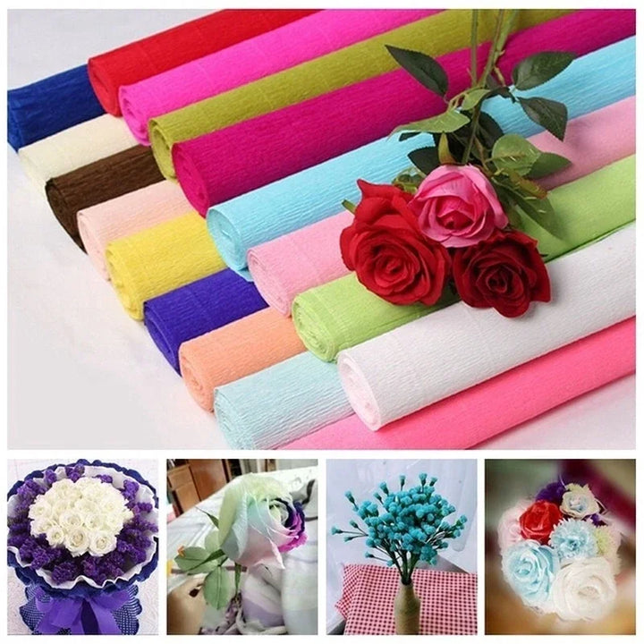 Colorful Crepe Paper Roll for DIY Crafts and Party Decorations