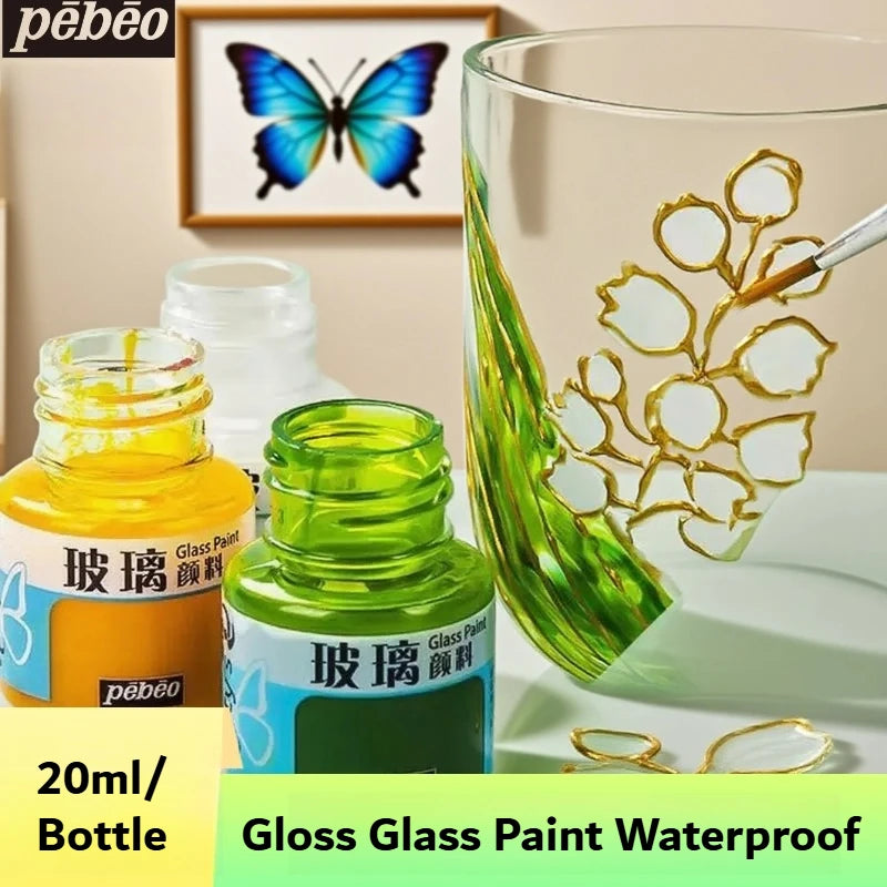 Transparent Glass Paint Set for DIY Stained Glass Art Crafts